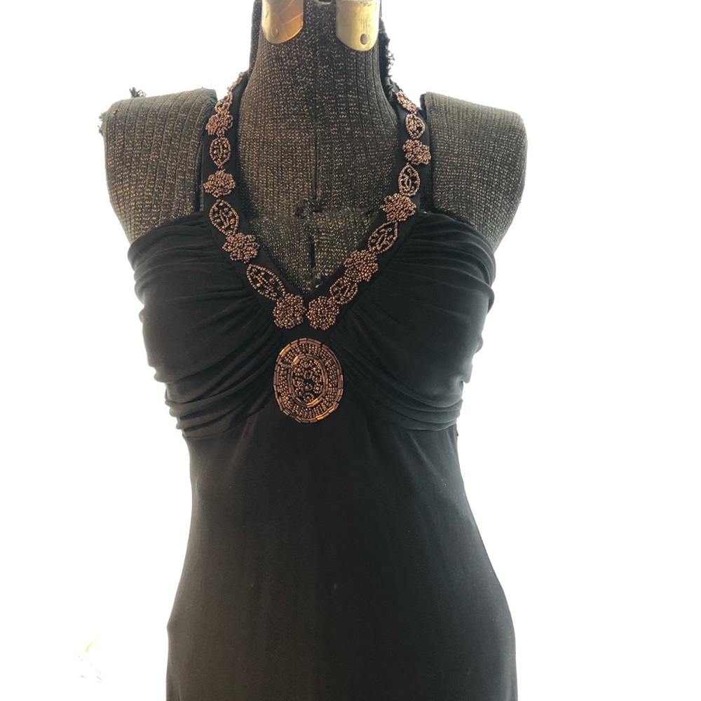 Beaded halter dress